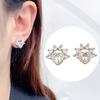 Novos Brincos Simples Coreanos de Agulha de Prata 925 para Mulheres Estilo Coreano Diamante Galvanizado Brincos de Coração Joias de Alta Qualidade
