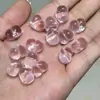 Cristal Blanco Piezoeléctrico Corazón de Melocotón Amatista Rosa Cristal Accesorios Pulsera Collar Hecho a Mano DIY Cuentas Espaciadoras