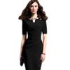 Vestido Delgado con Abertura para la Primavera 2026 con Elegancia Profesional y Atractivo Intelectual, Vestido Rojo de Manga Corta, Uniforme para Joyería y Salón de Belleza