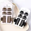 Clipe Garras de Osso de Dragão 4cm+2.5cm Cruzamento Simples Pequeno e Médio Combinação Clipe para Rabo de Cavalo Alto Meio Preso Cor Café com Leite Grampo de Cabelo