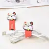Organizador de Cabo de Dados e Carregamento Criativo de Desenho Animado Fio Enrolador de Cabo de Silicone Fofo Organizador de Cabo de Fone de Ouvido Coleta e Armazenamento de Fios