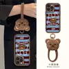 Funda para Teléfono con Cordón de Oso de Mantequilla Edición Otoño/Invierno Adecuada para Apple 17Pro Nueva Funda para Teléfono con Cordón de Celebridad de Internet de Dibujos Animados