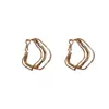 Amazon Moda Europeo y Americano Pendientes Asimétricos de Metal de Múltiples Capas Simples Aguja de Plata S925 Lujo Accesible Pendientes Exagerados Venta al por Mayor