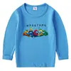 Camiseta de algodón para niños, estilo coreano, primavera y otoño, 2023, cuello redondo, manga larga, para bebés y niños
