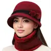 Sombreros para mujeres de mediana edad y ancianas, sombrero cálido de invierno para mamá, grueso con terciopelo, sombrero tipo cubo para personas mayores, abuela, sombrero de lana tejido para señora mayor
