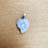 Venta caliente transfronteriza, colgante de aleación de cristal de jade Dongling con forma de corazón de melocotón oblicuo de piedra natural, accesorios de joyería DIY al por mayor
