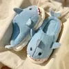 Pantuflas de Algodón de Tiburón para Mujer, Lindas Pantuflas de Casa para Interior para Otoño e Invierno, Nuevo Modelo Grueso, Antideslizante y Duradero para el Invierno 2025