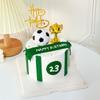 Tema Mundial Fútbol Decoración de Pastel Adornos Premio Copa de Oro Hércules Feliz Cumpleaños Tarjeta Plug-in para Hornear