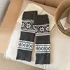 Calcetines Gruesos Cálidos Estilo Fair Isle para Otoño e Invierno para Mujer con Medias y Polainas para Botas de Nieve