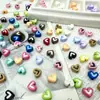 Aleación Aceite Gotas Cuentas de Amor Agujero Pasante Color de Contraste Cuentas de Amor DIY Accesorios para Joyería Hecha a Mano Colgante de Bolsa Material para Pulsera