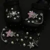 Acessórios com furo para corrente, charmosos DIY para sapatos, acessórios de alta qualidade, flor de pérola para sapato, fivela de sapato removível