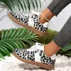 2026 Verano Nuevo Talla Grande Zapatos Casuales Cómodos con Estampado de Leopardo Moda Estilo Europeo y Americano Talla Única