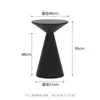 Reloj de Arena de Viento Silencioso Mesa de Té Gabinete de Mesita de Noche para Dormitorio Pequeño Mesa Simple Moderna Mesa Lateral para Sala de Estar Sofá Juego Completo Negro