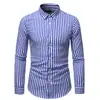 Amazon Aliexpress Nueva Camisa de Manga Larga Floral Ajustada para Hombre Moda Europea y Americana Casual de Negocios Camisa Venta al por Mayor