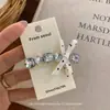 Coreia do Sul Ins Novo Grampo de Cabelo Preto e Branco com Bolinhas, Laço e Strass, Moda Doce, Presilha para Franja, Presilha Lateral, Acessórios de Cabelo para Mulheres