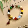 Área Cênica Lingyin Pulseira de Dez Oito Sementes Multi-Tesouro Bodhi 18 Sementes Contas Budistas Joias Estilo Estrela e Lua Unissex Atacado