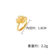Anillo Abierto de Cobre Chapado en Oro Flor de Lila Arena Dorada para Mujer, Colgante Vintage para Mujer, Pendientes Florales Huecos, Suministro al por Mayor