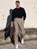Pantalones de traje anchos para hombre Dongdaemun con botones ocultos, Pantalones rectos hasta el suelo con efecto de caída, Venta al por mayor desde fábrica transfronteriza, Tecnología sin planchado