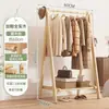 Cabideiro Dobrável de Madeira Maciça para Uso Doméstico, Rack de Armazenamento de Roupas para Sala de Estar, Varal de Roupas para Quarto, Cabide de Roupas de Chão para Quarto