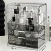 Caja de Almacenamiento para Cosméticos Escritorio Tocador A Prueba de Polvo Gran Capacidad Hogar Productos para el Cuidado de la Piel Lipstick Mascarilla Caja de Almacenamiento de Plástico