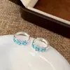 Vibras de Verano, Frescos y Versátiles, Dulces y a la Moda, Pendientes de la Colección Florales con Goteo de Aceite, Accesorios Sencillos Versátiles para el Día a Día