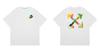 Liquidación FUERA Sentido del Diseño Camiseta de Manga Corta Pintura al Óleo Monet OW Hombres y Mujeres Manga Corta BLANCO Holgado Top de Pareja