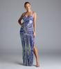 Vestido Sexy de Alças com Padrão de Paetês de Alta Definição Transfronteiriço Europeu e Americano Vestido de Noite para Banquete Roupa para Apresentação (2 cores)