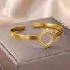 Pulsera de Serpiente de Acero Inoxidable y Oro de 18 Quilates para Mujer, Joyería de Moda de Apertura Amplia Europea y Americana Transfronteriza, Popular en Forma de Serpiente Oro Rosa
