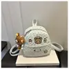 Mochila Bordada de Oso con Lunares Linda para Mujer 2026 Nueva Tendencia Mini Mochila para Viajes Cortos Mochila Pequeña Color Verde Menta