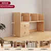 Estante de madeira maciça para mesa de escritório prateleira de armazenamento de mesa armário de armazenamento simples de mesa de escritório estante vertical de vários níveis para escritório