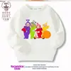 Moletom Teletubbies para meninos e meninas, nova camiseta básica de gola redonda infantil para primavera e outono de 2026, roupa da moda para crianças mais velhas