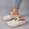 Novas Pantufas Fechadas de Tamanho Grande para Mulheres, Verão, Sola Grossa, Casuais, Slip-On, de Praia, Meio-Pantufas para Mulheres, 2026