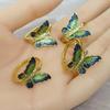 Moda hermoso creativo anillo de mariposa para damas chapado en pegamento incrustado circón joyería europea y americana al por mayor