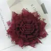 Moda e Delicado Renda Organza Rosa Enrolado DIY Acessórios de Cabelo Feitos à Mão Roupas Sapatos Bolsas Acessórios Acessórios