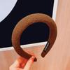 Nuevo Estilo Corea del Sur Dongdaemun Retro Simple Felpa Ala Ancha Banda para el Cabello Dama Elegante Combinable Presión Cabello Diadema Accesorios para el Cabello