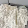 Conjunto de Pijama de Algodón Nube de Otoño Dulce de Manga Larga y Pantalón Largo para Mujer con Almohadillas en el Pecho, Cárdigan, Ropa de Casa de Encaje, Venta al por Mayor Transfronteriza