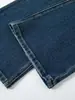 Jeans Feminino de Cintura Alta, Slim Fit, Calça Longa Flare Casual e Fashion Azul Netuno