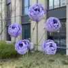 5 Cabezas de Rosas Románticas con Bordes Tostados, Flores Artificiales, Flores Falsas para Boda y Decoración del Hogar, Venta al por Mayor