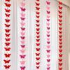 Cortina de suspensão longa de tira de casamento com palavras felizes para sala de casamento, conjunto de layout de quarto de noiva, parede de fundo, decoração de cortina de sala de estar, arte com leite