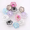 Exquisitas Cuentas de Vidrio Florales de Doble Capa Incrustadas Adecuadas para la Fabricación de Joyería DIY para Joyería Artesanal y Acero