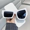 Gafas de Sol Cóncavas de Moda Europea y Americana 2024 Nuevas de Marco Grande Fotografía Callejera Gafas Anti-UV Recogedor de Cejas Gafas Divertidas