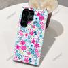 Capa Popular de Comércio Exterior Retro Floral Film Dois em Um para Galaxy S26/S25, Capa Protetora Espessa Anti-Queda