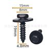 Tornillo universal autorroscante de cabeza hexagonal de acero c45 cincado negro 4.8*19mm para Mercedes-Benz BENZ