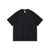 Camiseta Verde Oscuro Cuello Pequeño Hombro Derecho Hombre Verano Ropa Deportiva de Gama Alta Base Manga Corta Algodón Grueso Media Manga