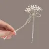 Exquisita Horquilla para el Cabello con Borla en Forma de Abanico de Flores para Mujer, Antigüedad, Caminar, Sentido de Alta Gama, Horquilla para el Cabello, Disco para la Parte Posterior de la Cabeza, Accesorios para el Cabello