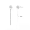Pendientes de Hilo Pequeños de Margarita Estilo Coreano S925, Aretes de Tachuela, Pendientes con Borla para Cuidado de Perforaciones, de Alta Gama, Elegantes, Modernos, Accesorios de Oreja Sencillos