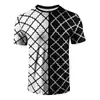 Estampado de Cuadros 2025 Nuevo Verano Transpirable Ligero Tela Hombres Fiesta Social Camiseta Retro Streetwear