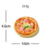 Miniatura Criativa Comida Simulada Pizza Modelo de Resina, Acessório de Decoração Brinquedo Alimentício DIY, Mini Ornamento de Mesa