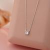Collar Elegante de Zirconia de Plata Pura S999 para Mujer, Cadena de Clavícula Artística Fresca y Dulce de Nicho, Venta al por Mayor