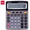 Calculadora de Voz Deli 1559N para Papelería, Calculadora Multifuncional de Oficina y Financiera con Pantalla Grande de 12 Dígitos